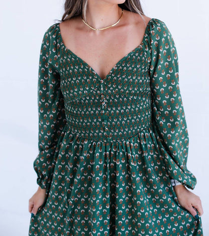 Women's Long Sleeve Floral Maxi Dress