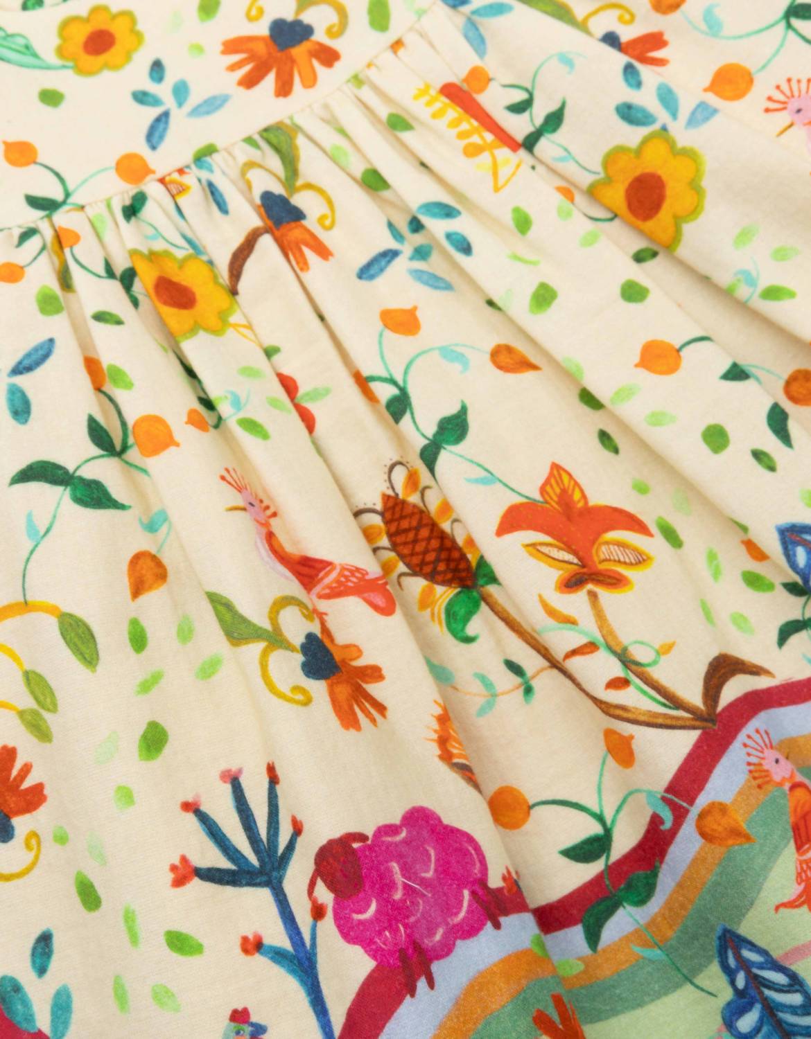 Girl's Joyful Long Sleeve Printed Dress
