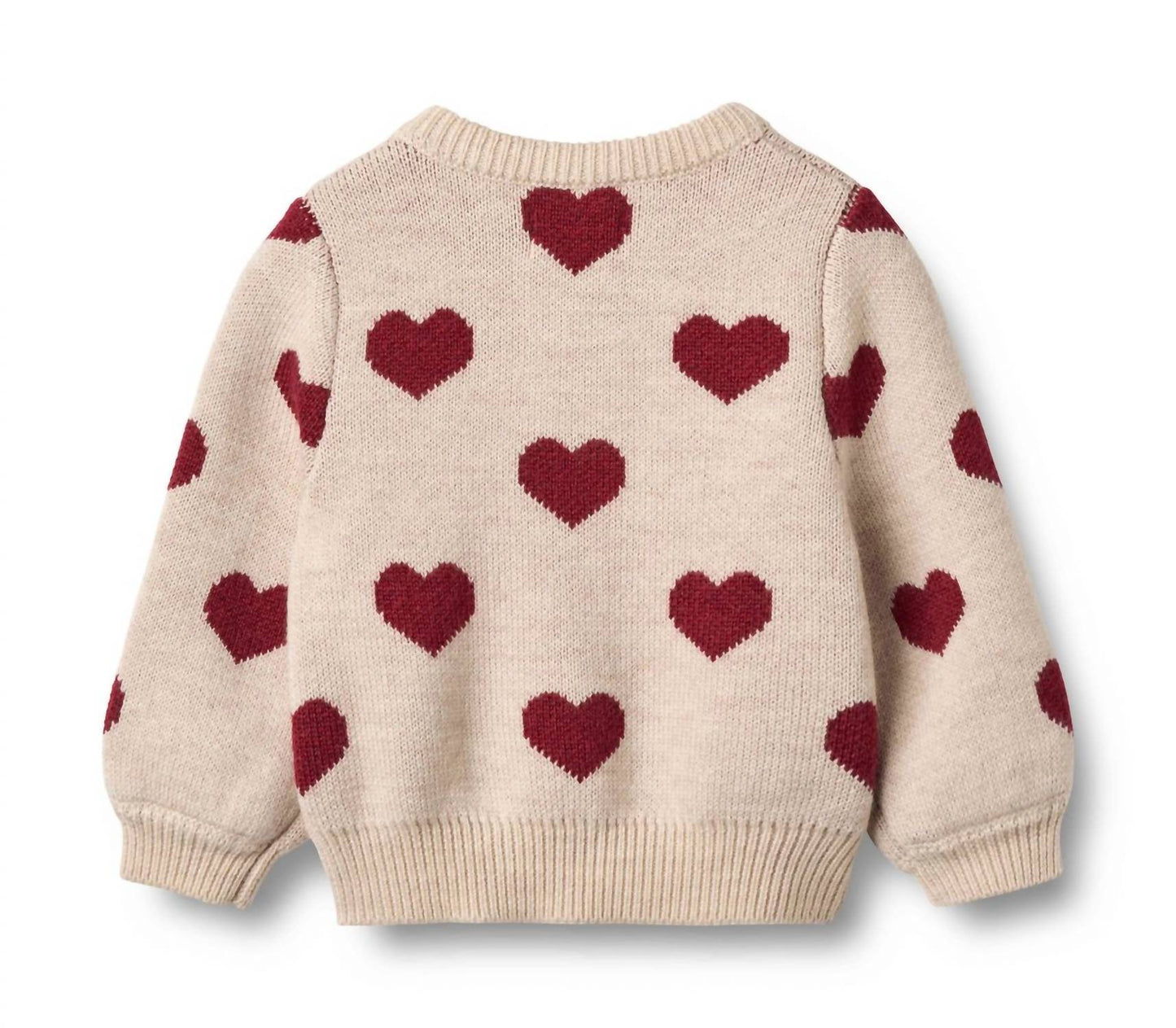 Girl's Wool Hearts Cardigan