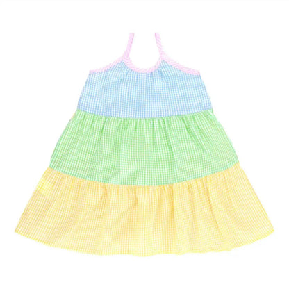 COS I SAID SO - Girl's Patchwork Vichy Paneled Dress - Rack Hunt