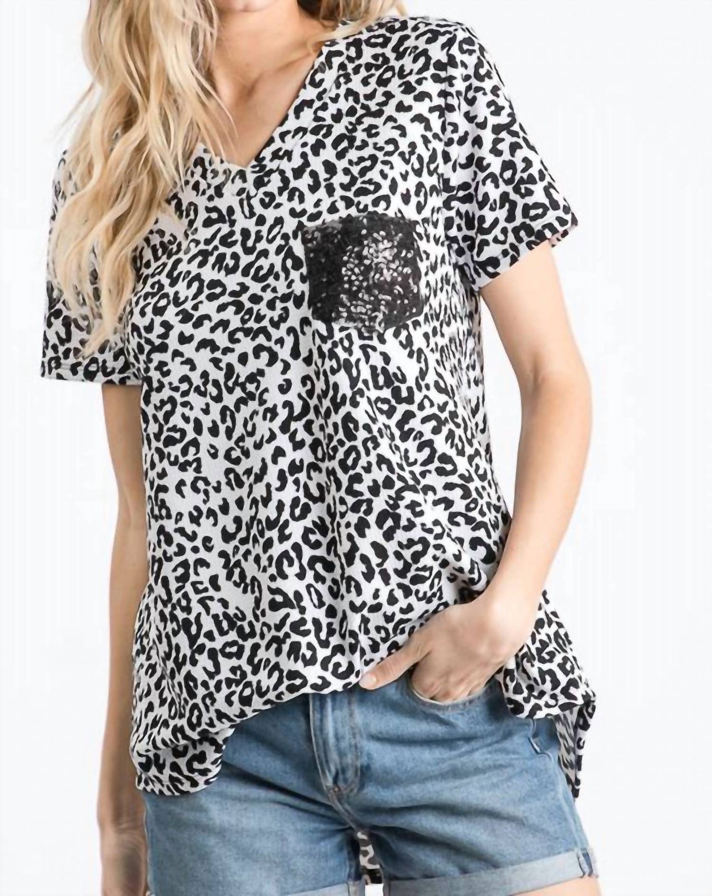 Glittered Pocket Top