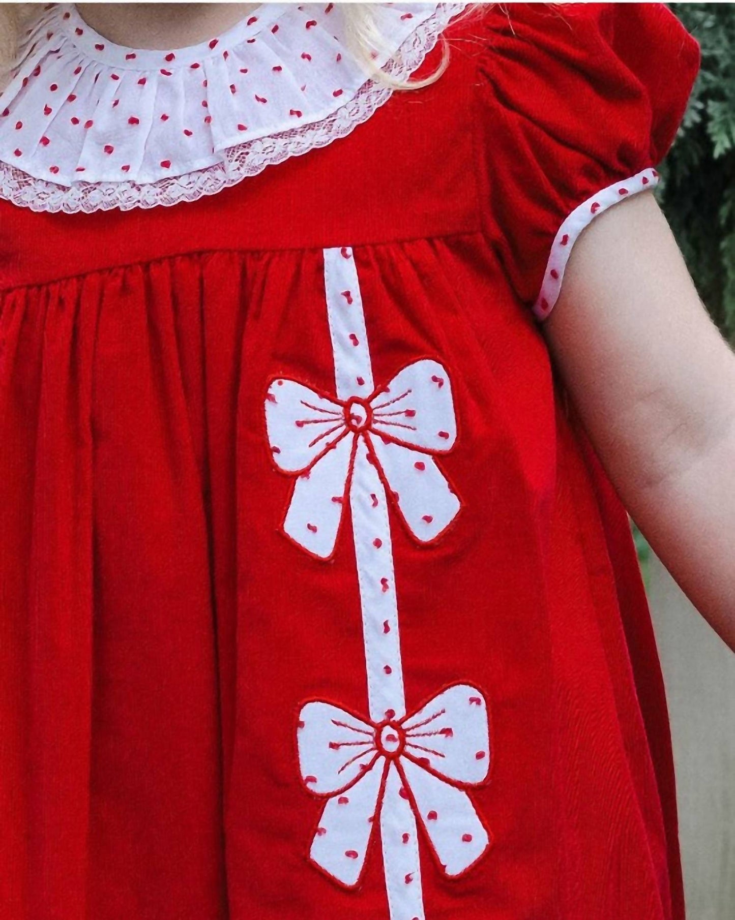 Kid's Bow Corduroy Dress