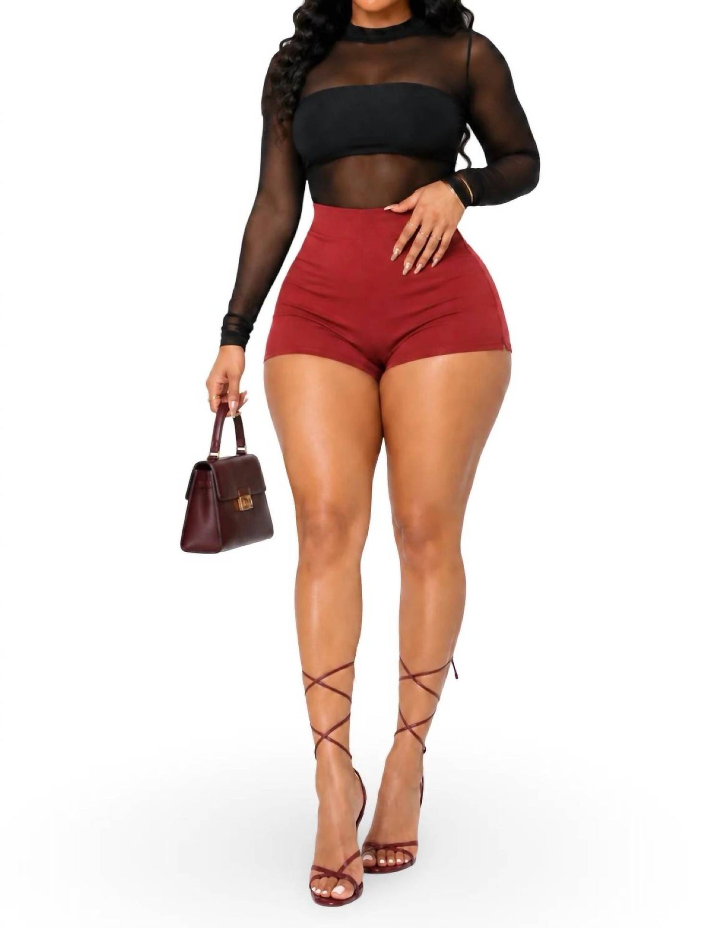 Pop Out High Waist Stretch Buttonless Shorts