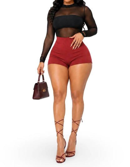 Pop Out High Waist Stretch Buttonless Shorts