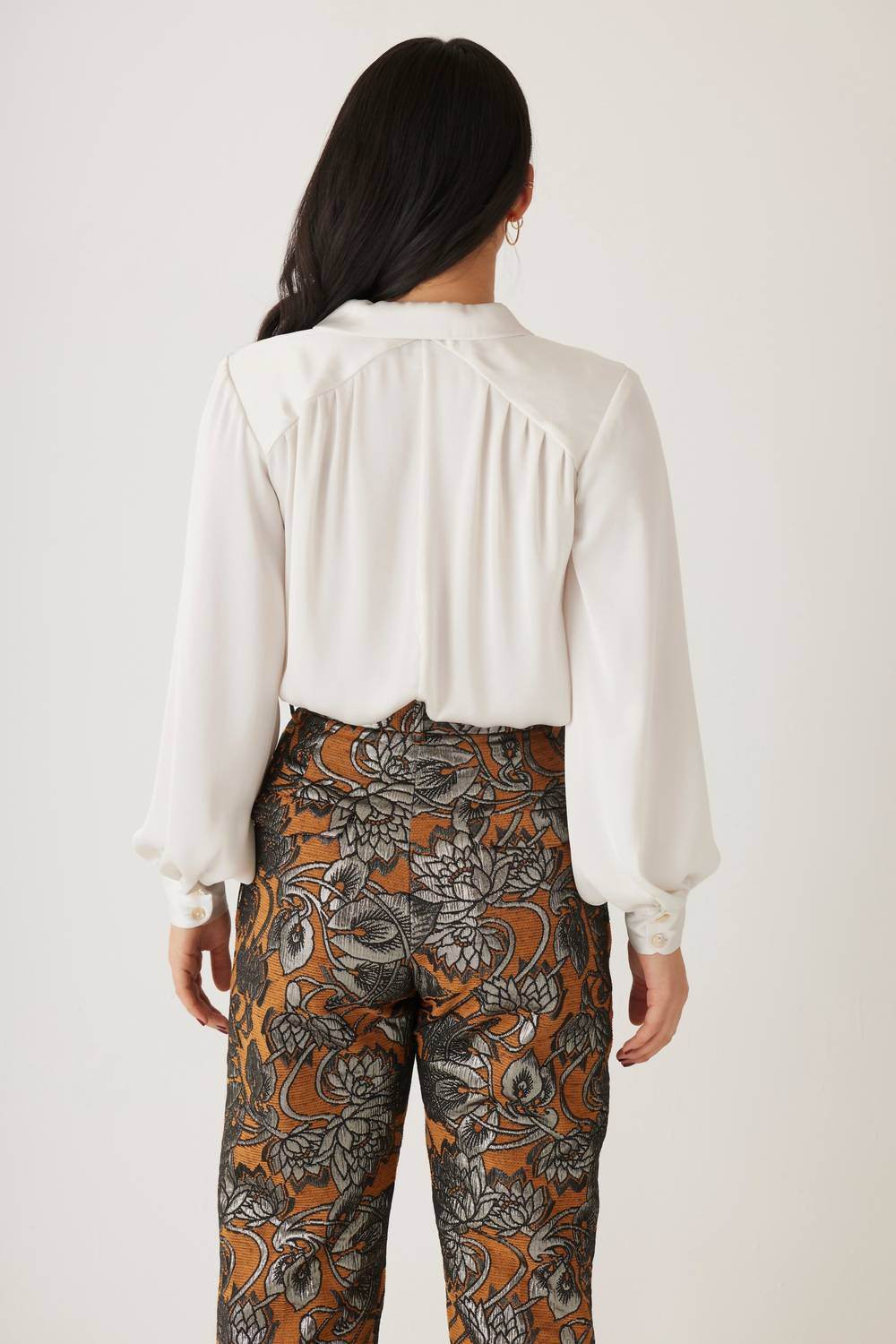 Rose Velvet - Rose Japanese Charmeuse Blouse - Rack Hunt