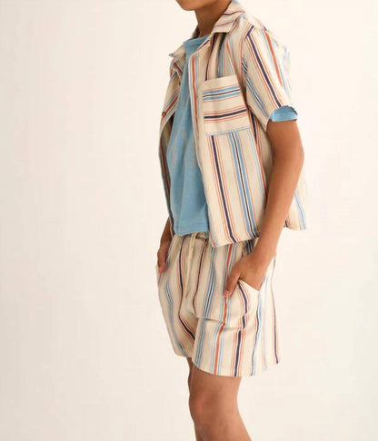 Iro Striped Cotton Button Up Shirt