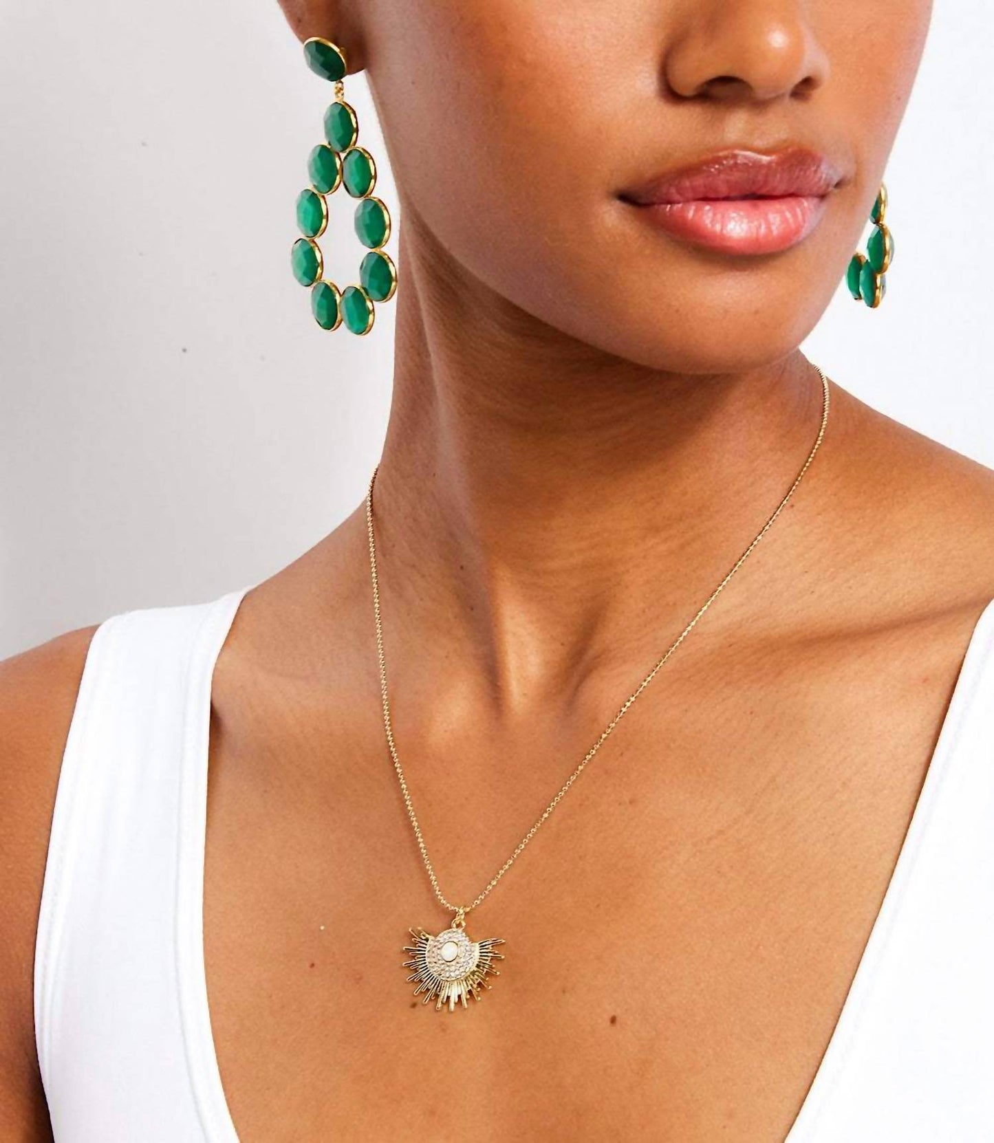 Women's Opal Sunburst Necklace