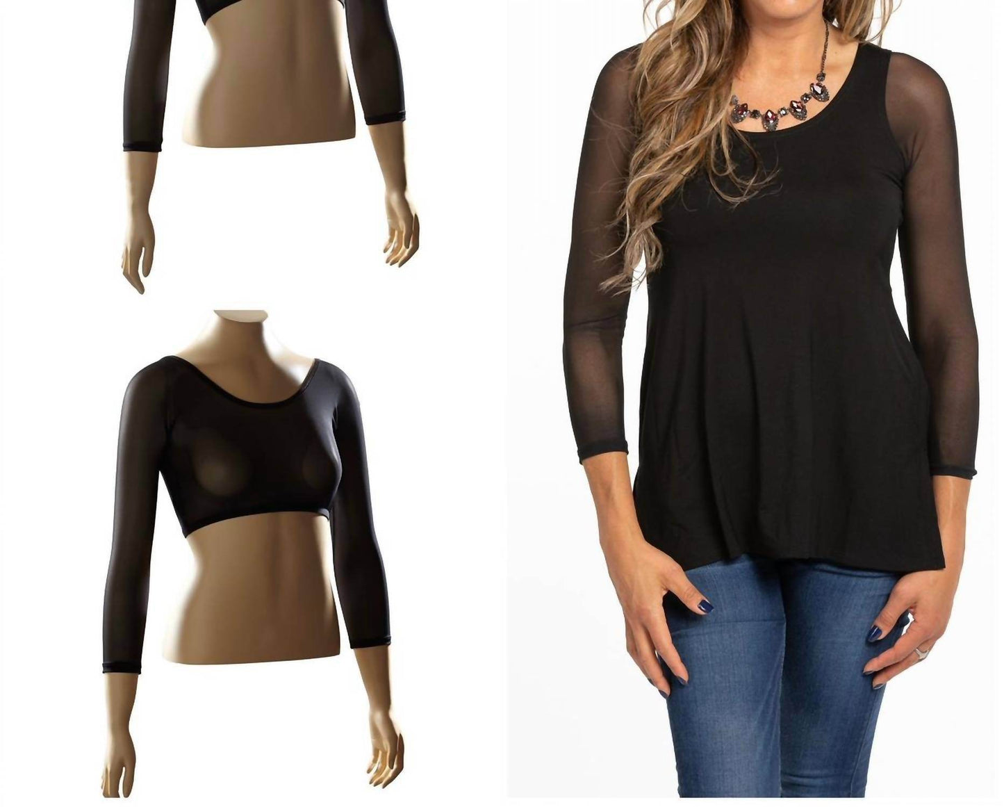 Sleevey Wonders - 3/4 Mesh Sleeve Coverup - Rack Hunt -