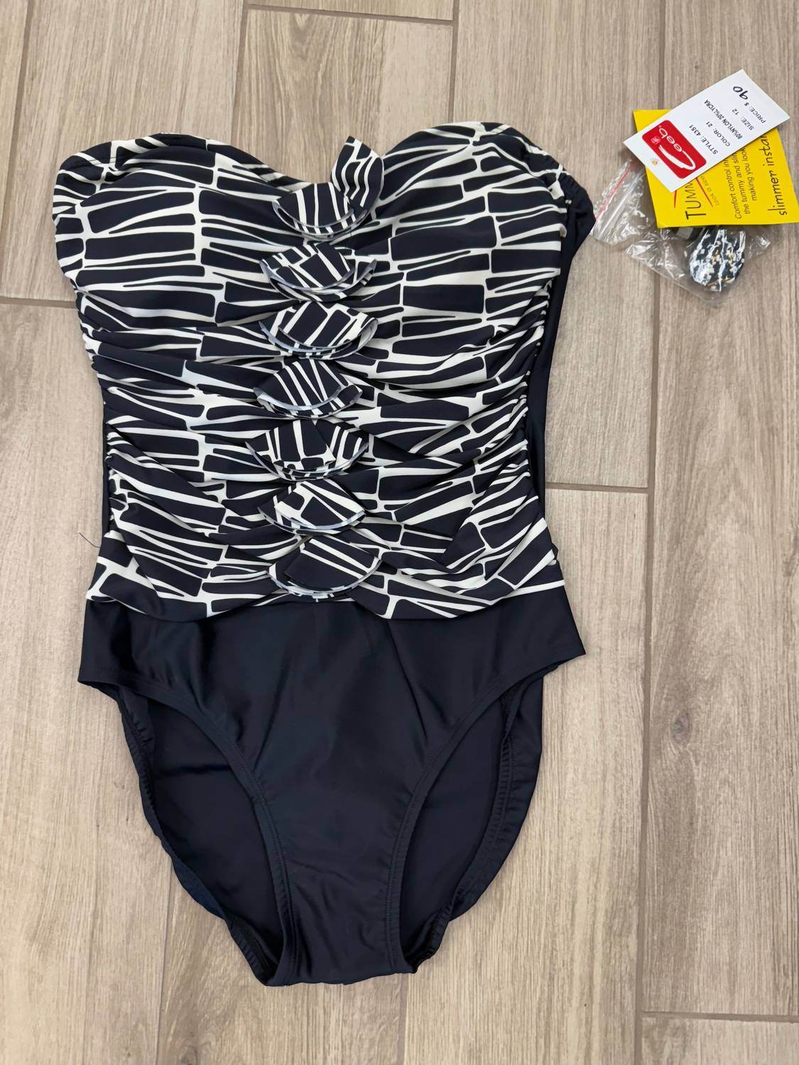 Ceeb USA - Women's Ruffle Strapless One Piece Swimsuit - Rack Hunt -