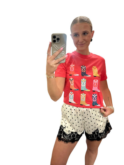 Multicolor Boot Tee