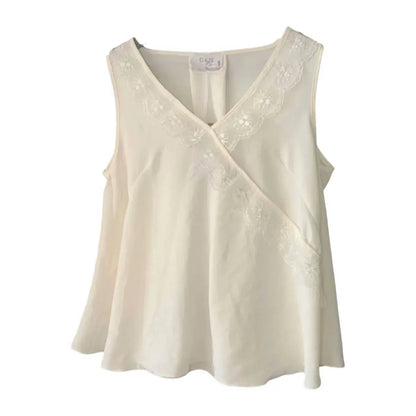 GAJE - Women's V Neck Sleeveless Blouse - Rack Hunt