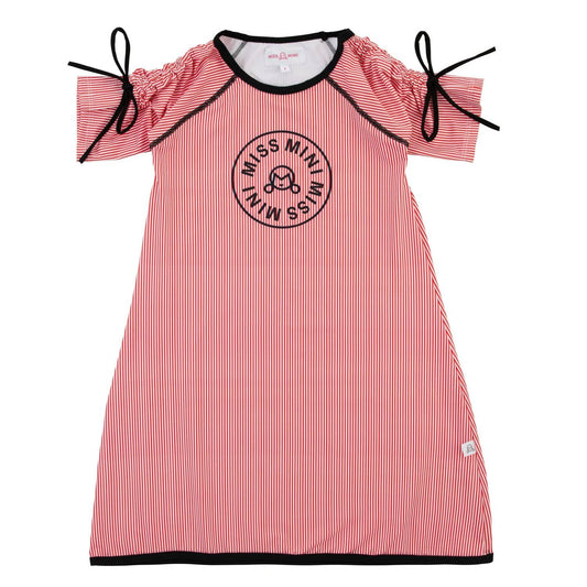 Girls Pinstripe Beach Dress