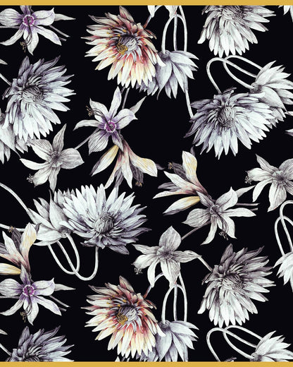 Women's Flower Printed Cashmere Scarf