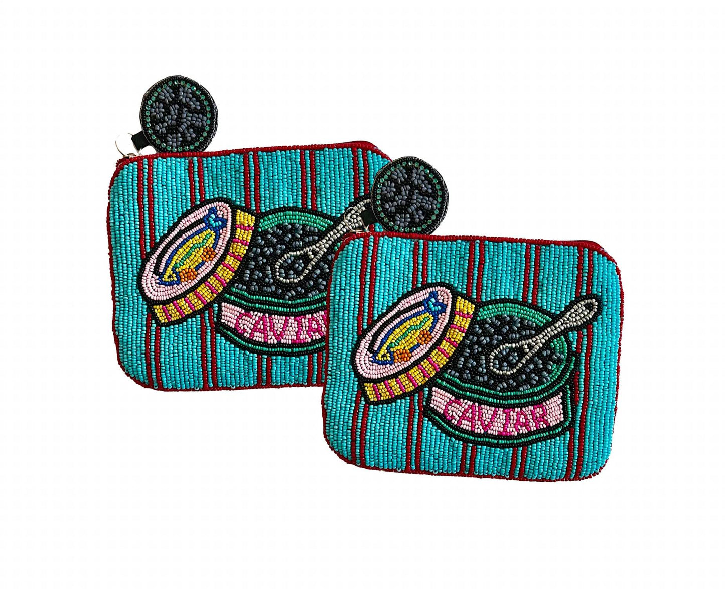 Beaded Caviar Coin Purse