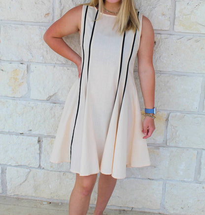 A-line Piping Dress