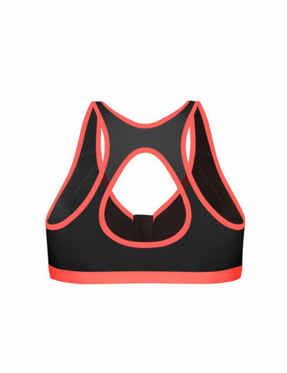 Active Zipped Plunge Sports Bra