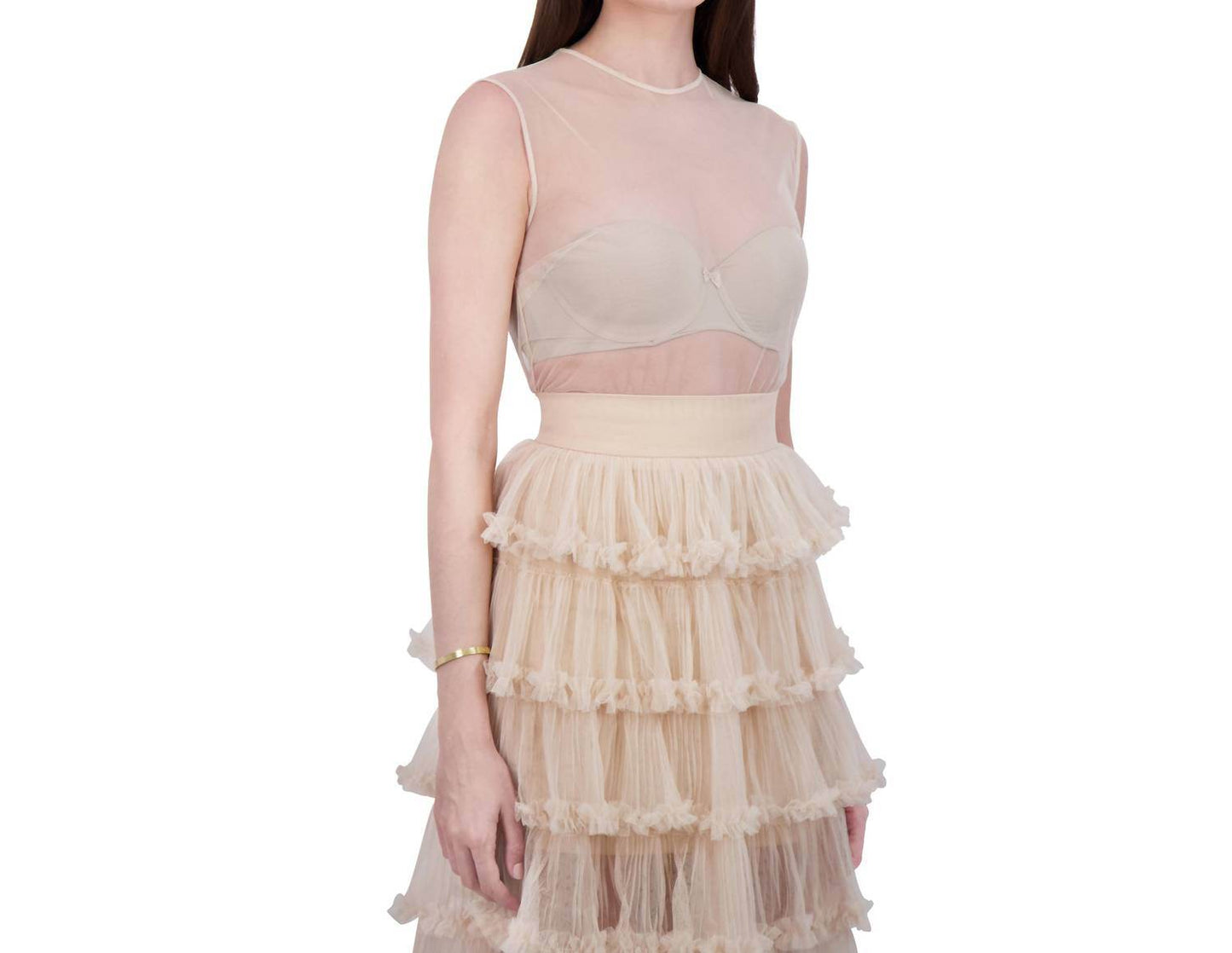 BethelHelena - Gilded Fairy Crew Neck Tulle Top - Rack Hunt -