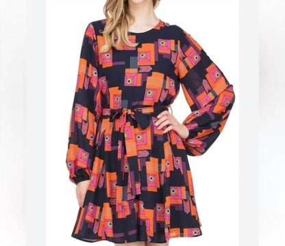 Tamsin Geo Print Mini Dress