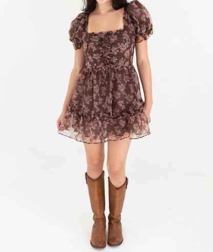 Women's Floral A Line Mini Dress