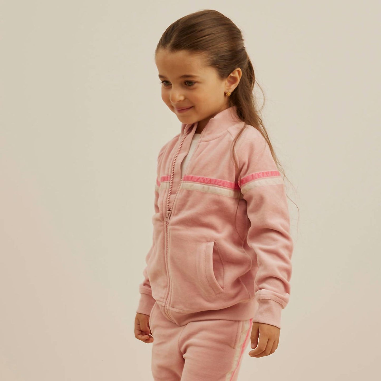 Girl's Velour Track Jacket