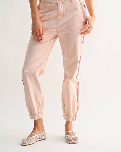 Track Pants With Zip Pocket And Side Stripe