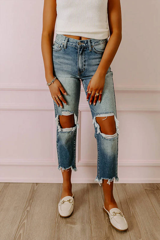Avianna High Waist Distressed Jeans
