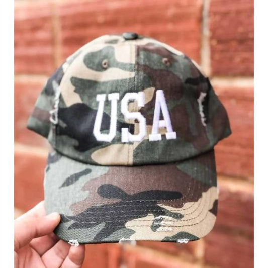 Women's Americana Usa Embroidered Distressed Hat