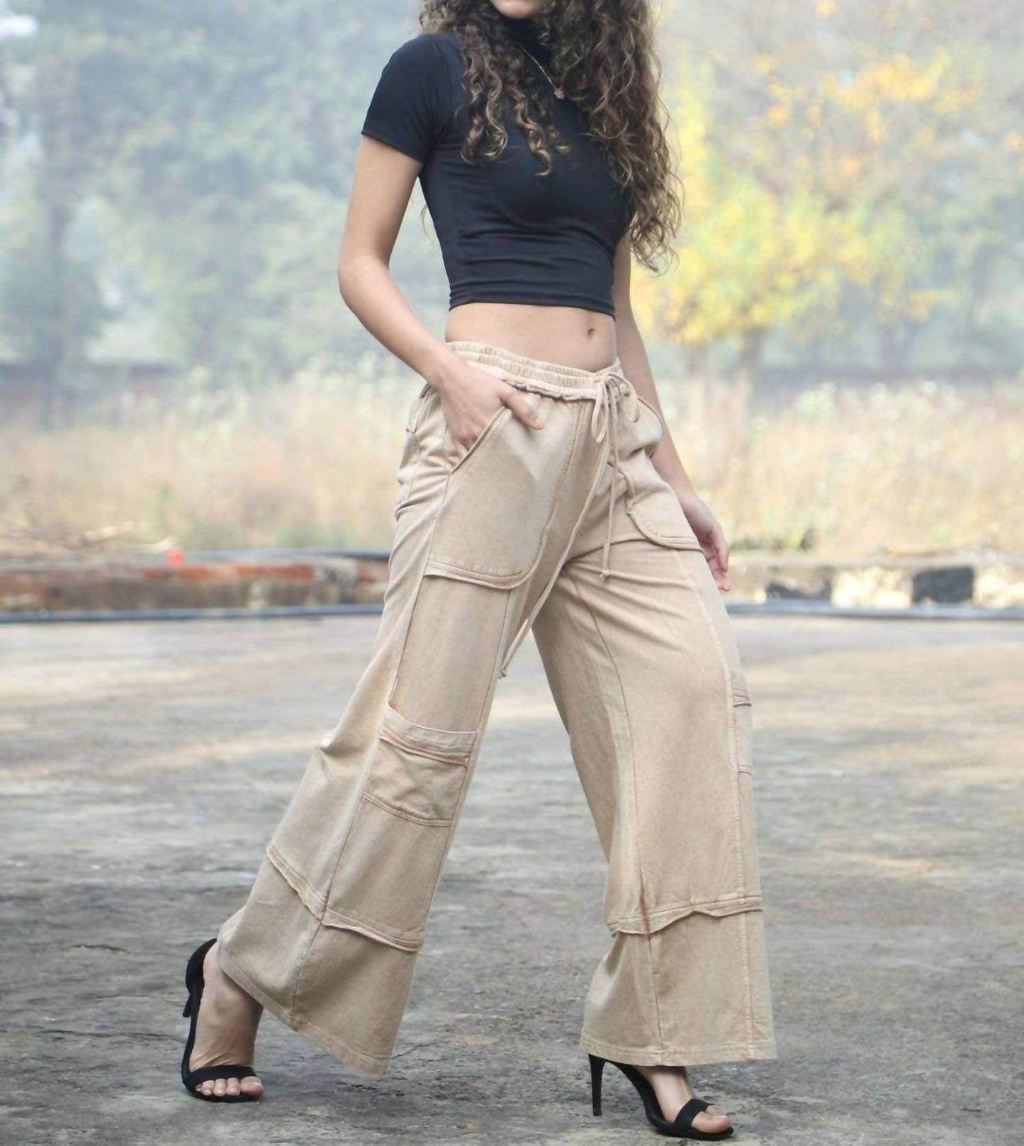 Avani Del Amour - Women's Wide Leg Utility Pants - Rack Hunt -