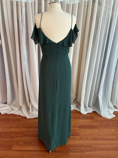 Women's Shoulder Beading On Strap Bridesmaid Dress