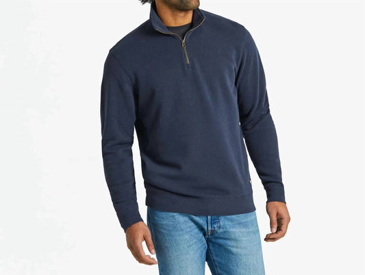Solid French Terry Quarter Zip Tee