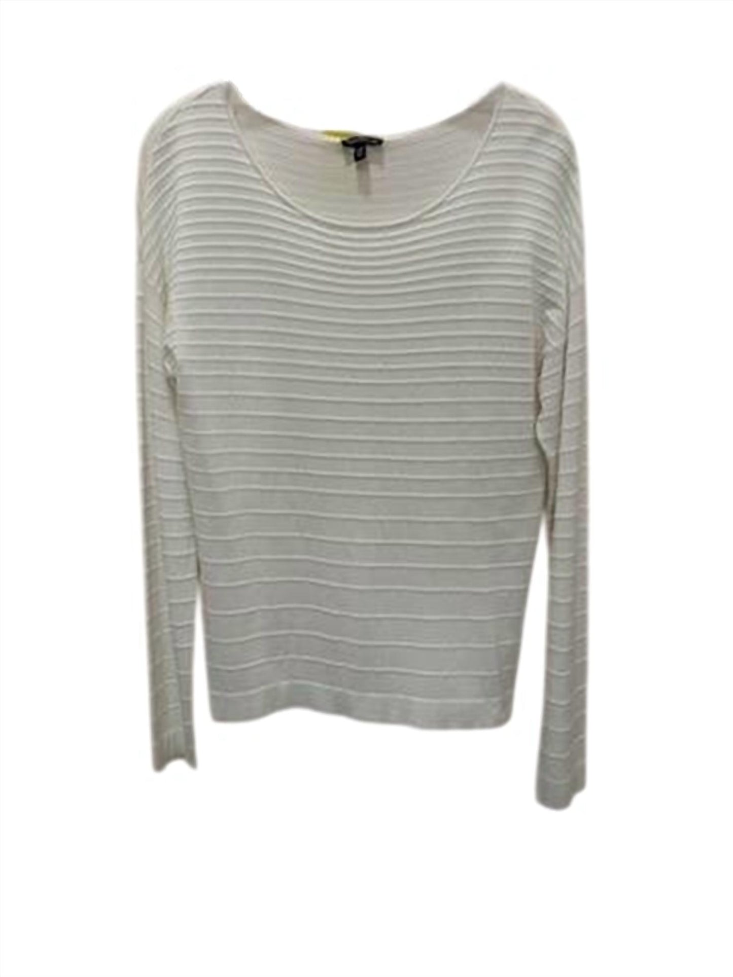 Women Crewneck Embossed Stripe Sweater