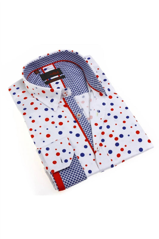 Polka Dots Button Down Shirt