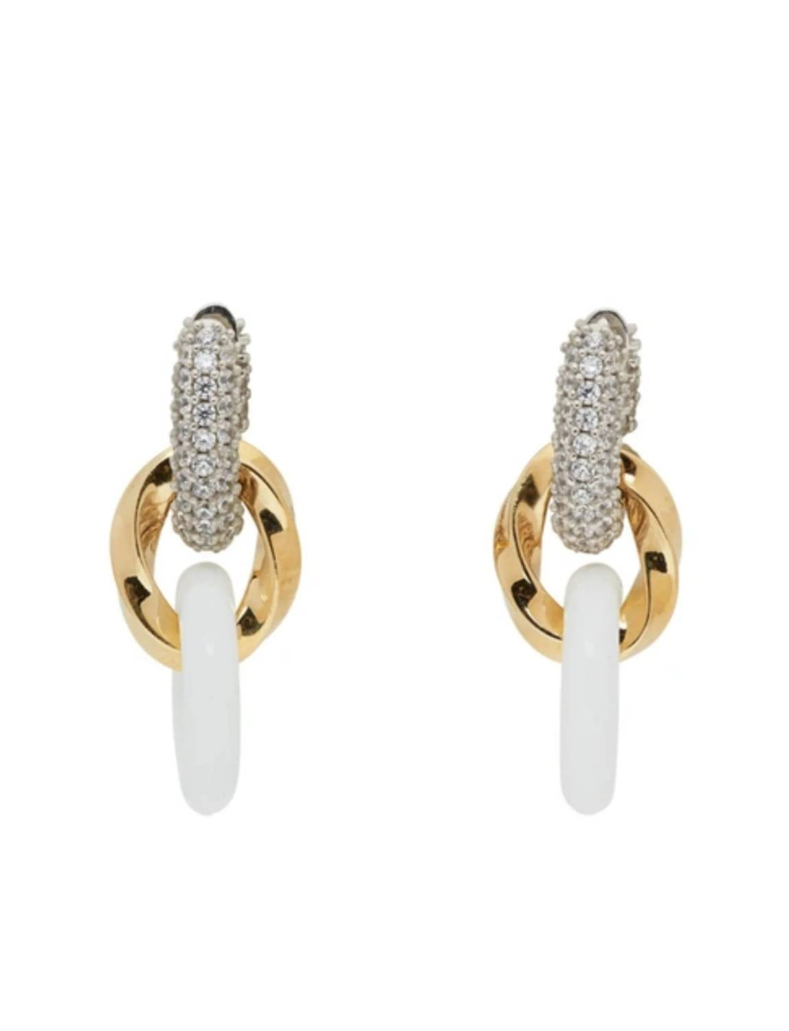 Women's Crystal-embellished Drop Chain Earrings