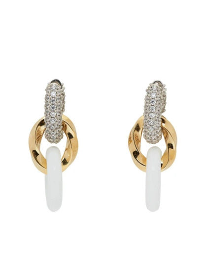 Women's Crystal-embellished Drop Chain Earrings