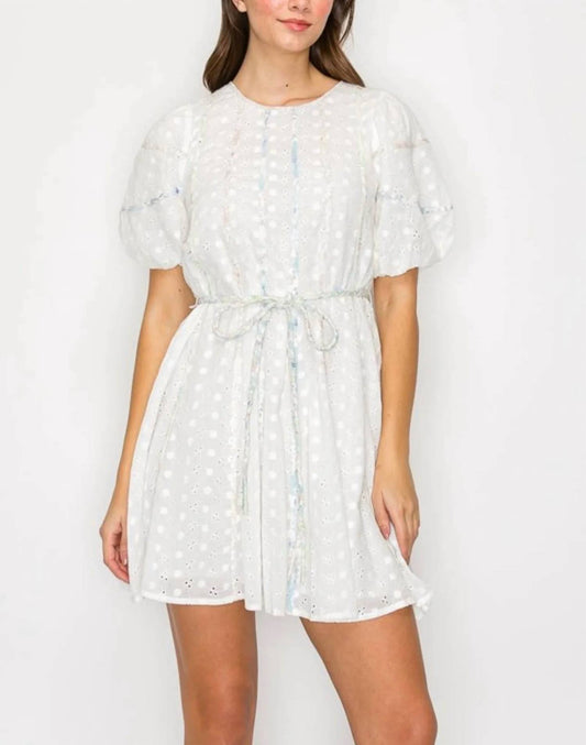 Cotton Eyelet Mini Dress