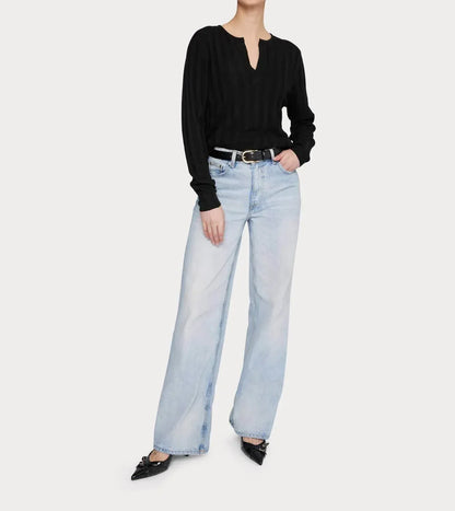 Amanda Maria - Cashmere Blend Ribbed V Sweater - Rack Hunt