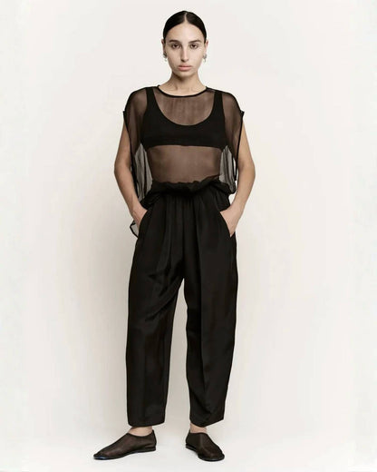 Relaxed 3 Ply Silk Trouser