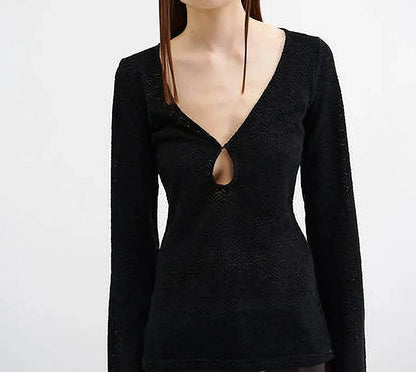 Résumé - Women's Viennars Knit Keyhole Neck Blouse - Rack Hunt