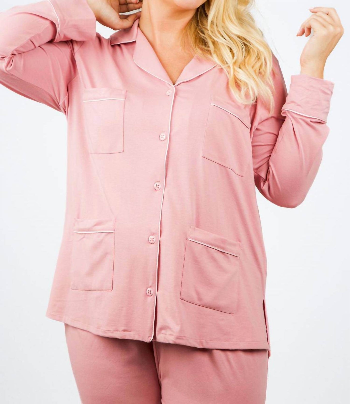 ISAYES - Four Pocket Cotton Pajamas - Plus - Rack Hunt -