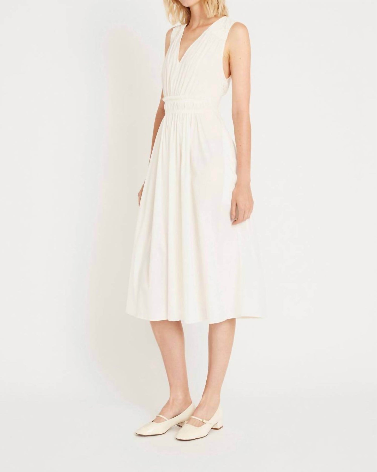 Luxely - V-neck Midi Dress - Rack Hunt -