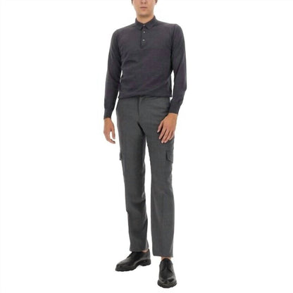 Men's Tailored Wool Trousers Cargo Pants