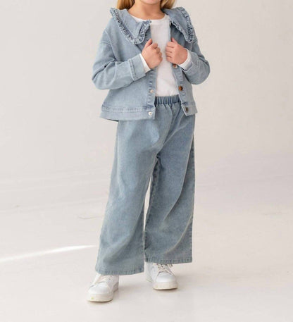 Kids' Denim Days Ruffled Collar Jacket
