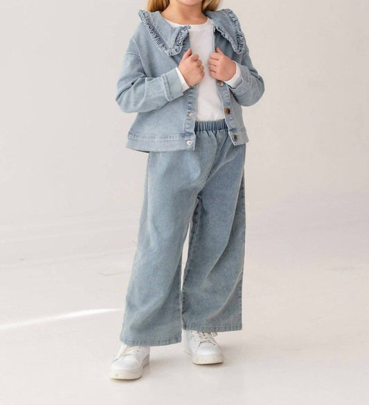 Kids' Denim Days Ruffled Collar Jacket