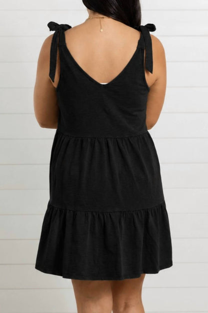 Tie Shoulder Knit Dress