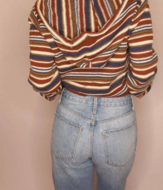 Olivia Stripe Zip Hoodie