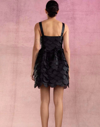 Scalloped Petal Mini Dress