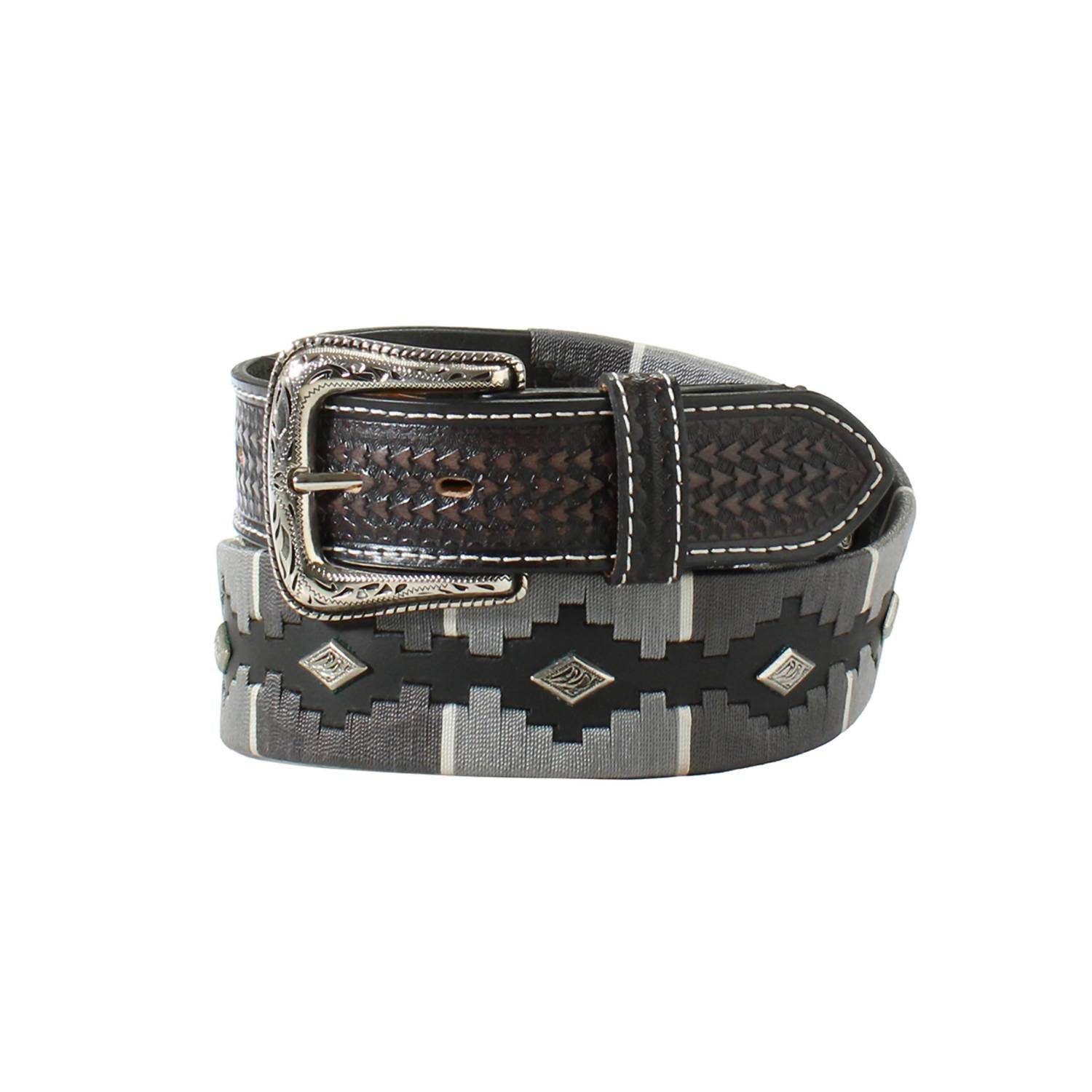 Nocona Belt Co. - Men's Laced Leather Diamond Belt - Rack Hunt