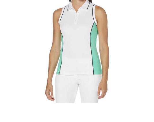 Women's Colorblocked Sleeveless Golf Polo