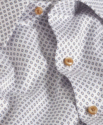 Men's Micro Geometric Print Sport Shirt