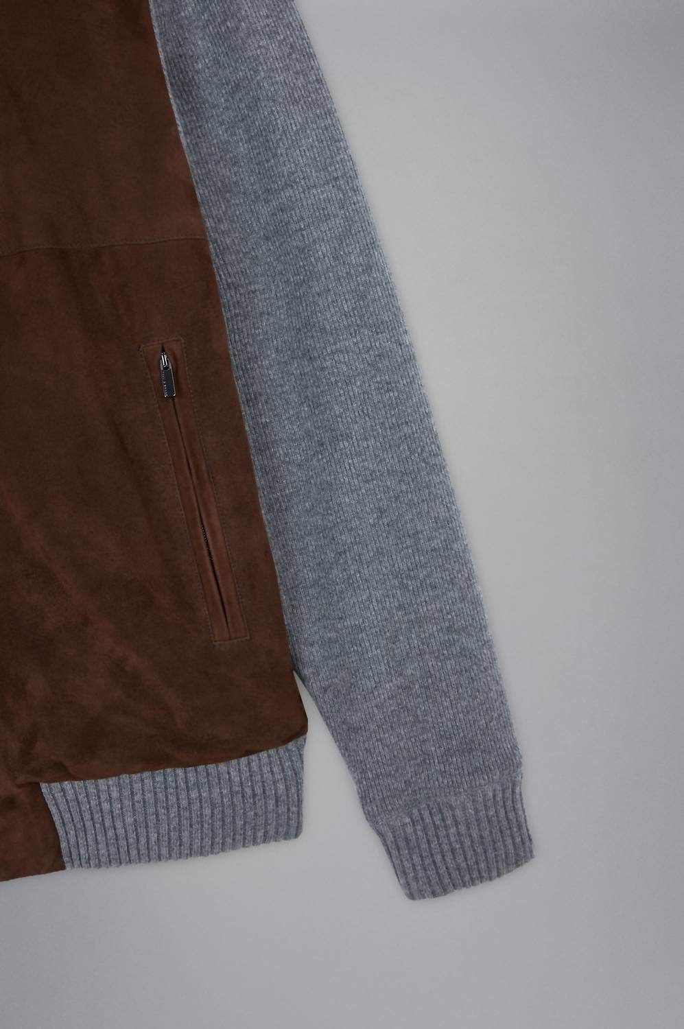 Paul & Shark - Riviera Re-wool Full Zip Sweater With Aqualeather Body - Rack Hunt -